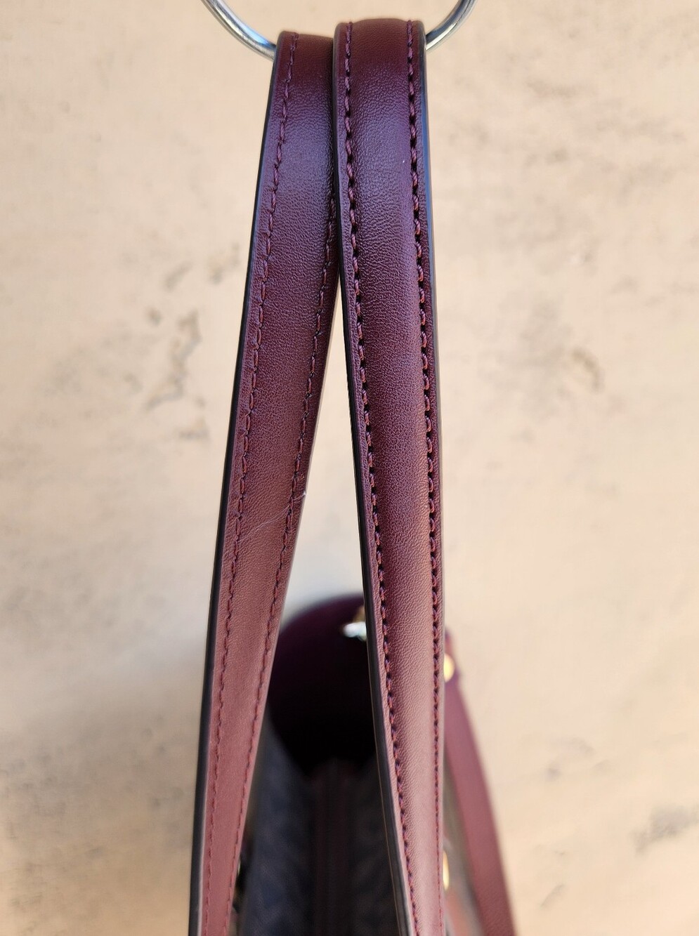 Michael Kors Brown Signature MK Logo Tote – Burgundy Leather - Picture 9 of 12
